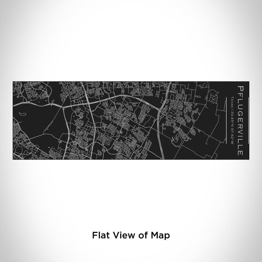 Rendered View of Pflugerville Texas Map Engraving on 10oz Stainless Steel Insulated Cup with Sliding Lid in Black