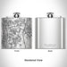 Rendered View of Pflugerville Texas Map Engraving on 6oz Stainless Steel Flask