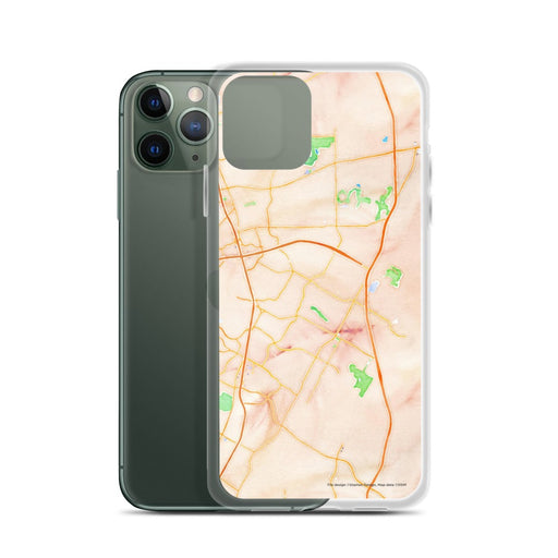 Custom Pflugerville Texas Map Phone Case in Watercolor
