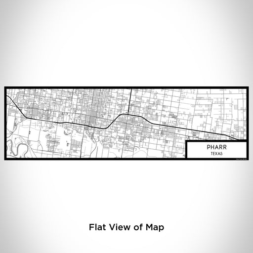 Flat View of Map Custom Pharr Texas Map Enamel Mug in Classic