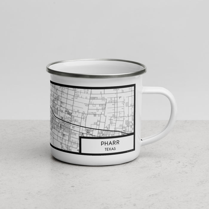 Right View Custom Pharr Texas Map Enamel Mug in Classic
