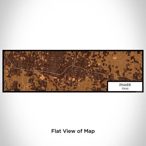 Flat View of Map Custom Pharr Texas Map Enamel Mug in Ember