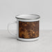 Left View Custom Pharr Texas Map Enamel Mug in Ember