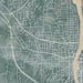 Phenix City Alabama Map Print in Afternoon Style Zoomed In Close Up Showing Details