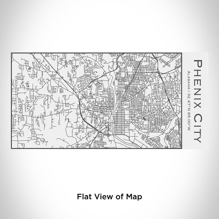 Rendered View of Phenix City Alabama Map Engraving on 17oz Stainless Steel Insulated Cola Bottle in White