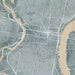 Philadelphia Pennsylvania Map Print in Afternoon Style Zoomed In Close Up Showing Details