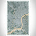 Philadelphia Pennsylvania Map Print Portrait Orientation in Afternoon Style With Shaded Background