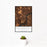 12x18 Philadelphia Pennsylvania Map Print Portrait Orientation in Ember Style With Small Cactus Plant in White Planter