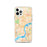 Custom Philadelphia Pennsylvania Map iPhone 12 Pro Phone Case in Watercolor