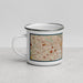 Left View Custom Philadelphia Pennsylvania Map Enamel Mug in Woodblock