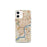 Custom Philadelphia Pennsylvania Map iPhone 12 mini Phone Case in Woodblock