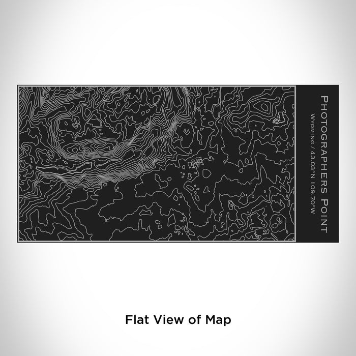 Rendered View of Photographers Point Wyoming Map Engraving on 17oz Stainless Steel Insulated Cola Bottle in Black