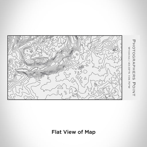 Rendered View of Photographers Point Wyoming Map Engraving on 17oz Stainless Steel Insulated Cola Bottle in White