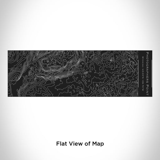 Rendered View of Photographers Point Wyoming Map Engraving on 10oz Stainless Steel Insulated Cup with Sliding Lid in Black