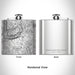 Rendered View of Photographers Point Wyoming Map Engraving on 6oz Stainless Steel Flask