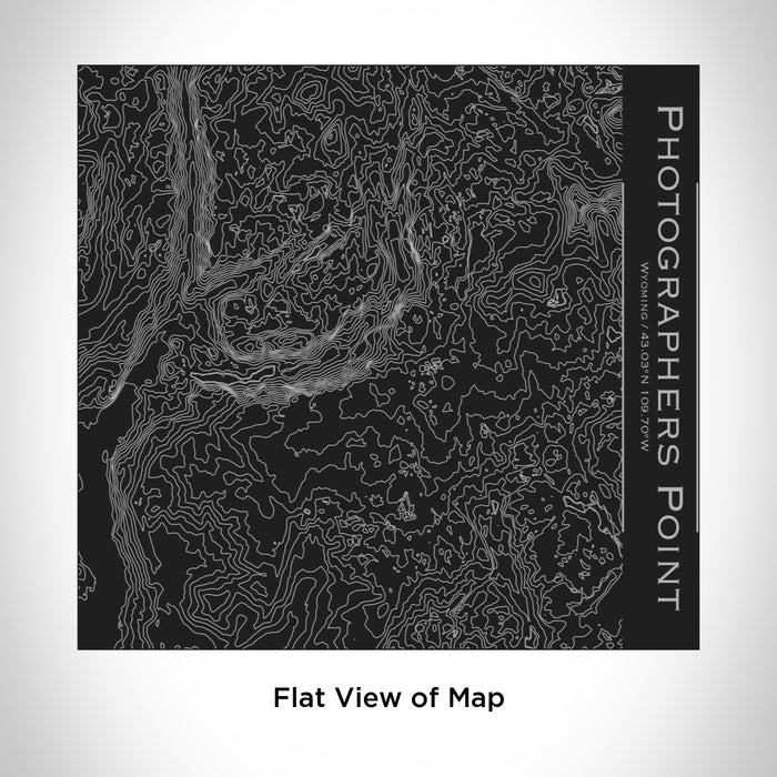 Rendered View of Photographers Point Wyoming Map Engraving on 17oz Stainless Steel Insulated Tumbler in Black