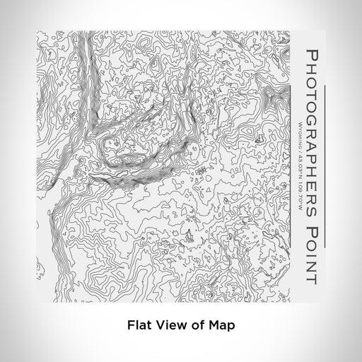 Rendered View of Photographers Point Wyoming Map Engraving on 17oz Stainless Steel Insulated Tumbler in White