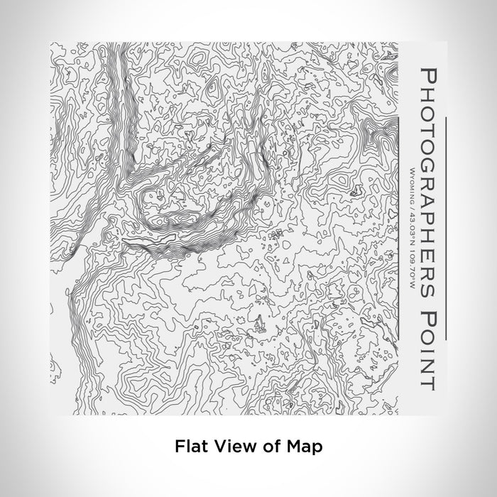 Rendered View of Photographers Point Wyoming Map Engraving on 17oz Stainless Steel Insulated Tumbler in White