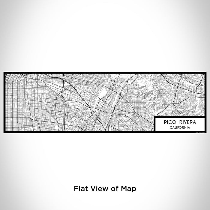 Flat View of Map Custom Pico Rivera California Map Enamel Mug in Classic