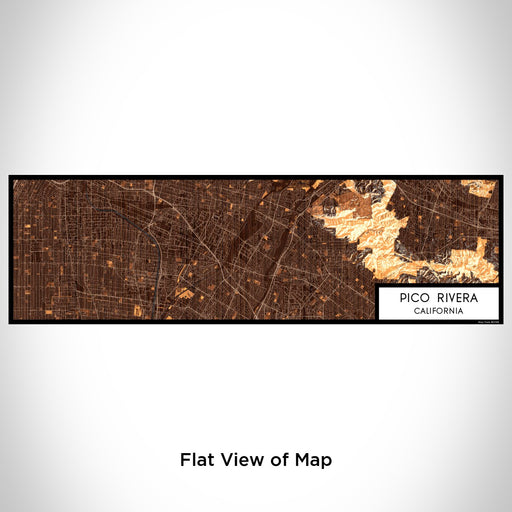 Flat View of Map Custom Pico Rivera California Map Enamel Mug in Ember