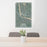 24x36 Pierre South Dakota Map Print Portrait Orientation in Afternoon Style Behind 2 Chairs Table and Potted Plant