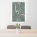 24x36 Pierre South Dakota Map Print Portrait Orientation in Afternoon Style Behind 2 Chairs Table and Potted Plant