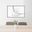 24x36 Pierre South Dakota Map Print Lanscape Orientation in Classic Style Behind 2 Chairs Table and Potted Plant