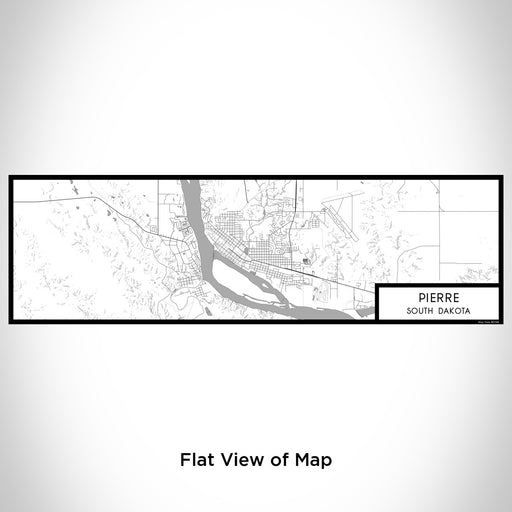 Flat View of Map Custom Pierre South Dakota Map Enamel Mug in Classic