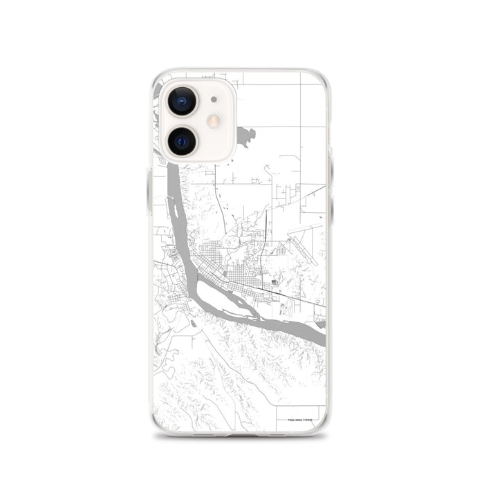 Custom iPhone 12 Pierre South Dakota Map Phone Case in Classic