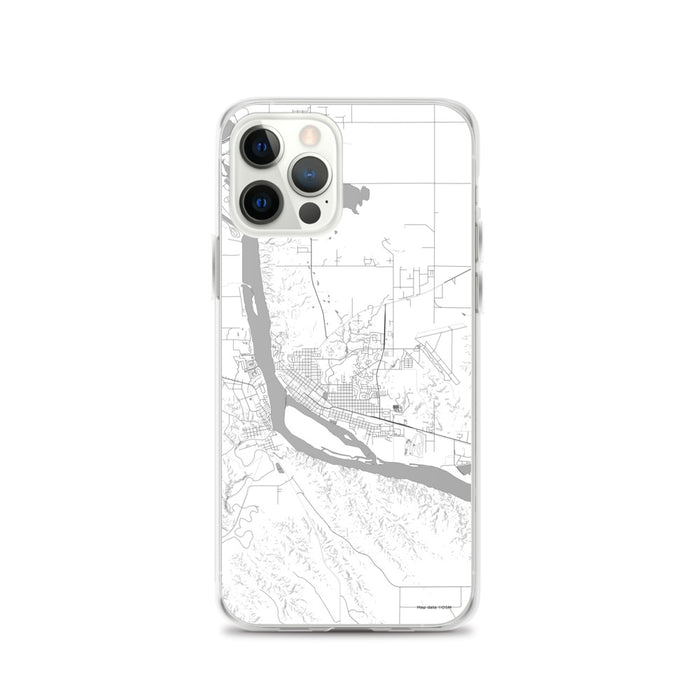 Custom iPhone 12 Pro Pierre South Dakota Map Phone Case in Classic