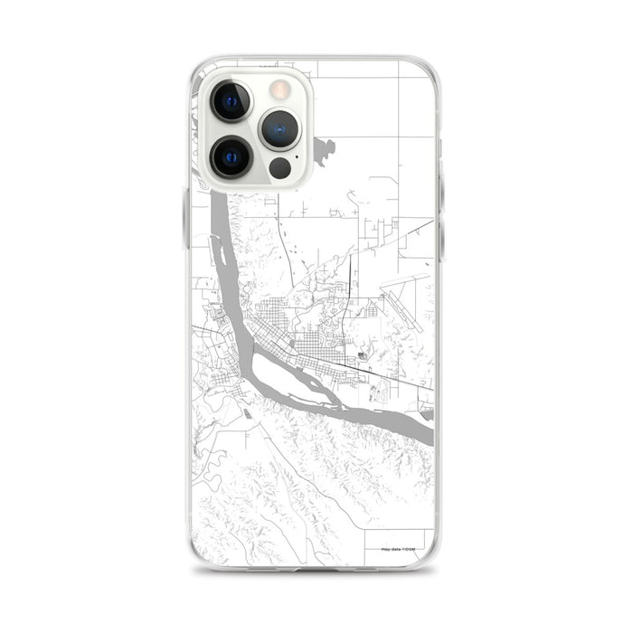 Custom iPhone 12 Pro Max Pierre South Dakota Map Phone Case in Classic