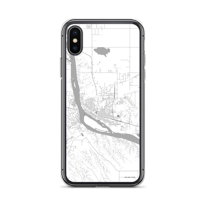 Custom iPhone X/XS Pierre South Dakota Map Phone Case in Classic