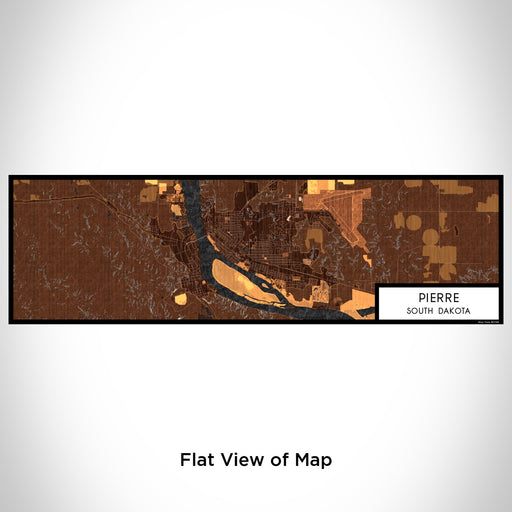 Flat View of Map Custom Pierre South Dakota Map Enamel Mug in Ember