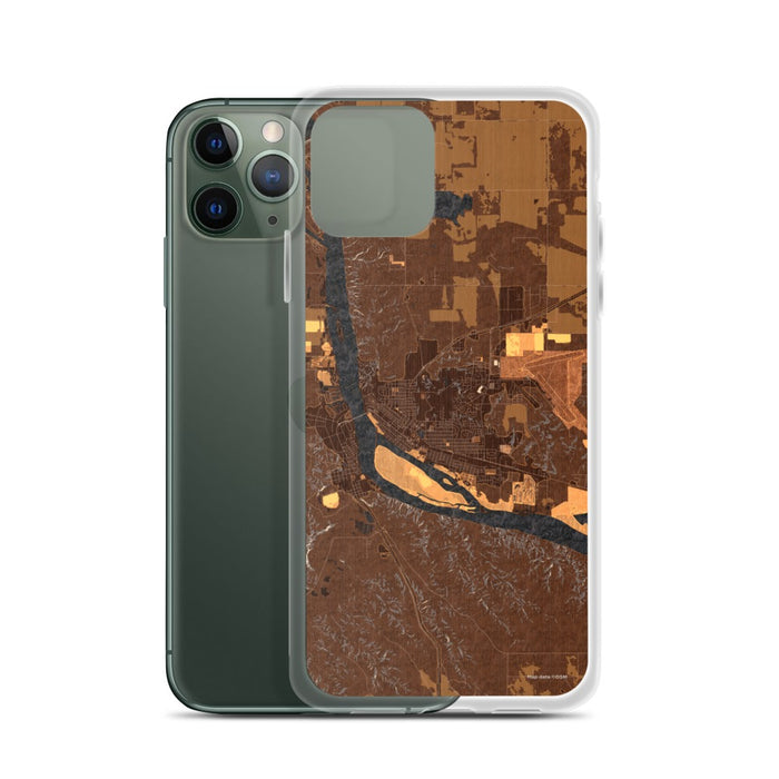 Custom Pierre South Dakota Map Phone Case in Ember