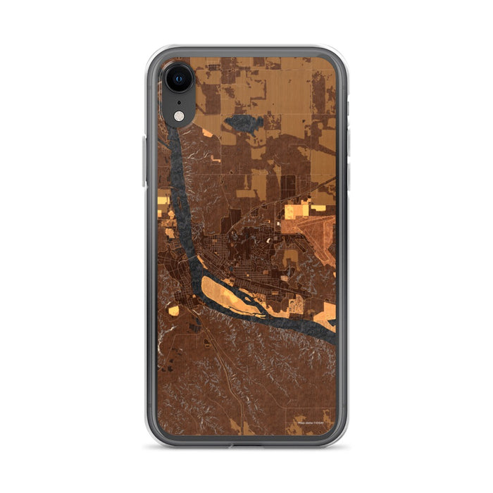 Custom iPhone XR Pierre South Dakota Map Phone Case in Ember