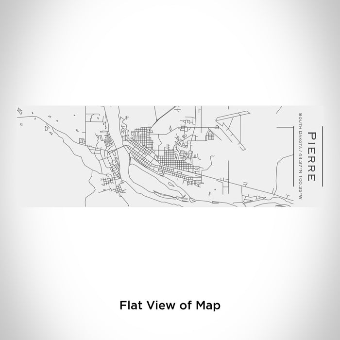 Rendered View of Pierre South Dakota Map Engraving on 10oz Stainless Steel Insulated Cup with Sliding Lid in White