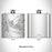 Rendered View of Pierre South Dakota Map Engraving on 6oz Stainless Steel Flask