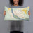 Person holding 20x12 Custom Pierre South Dakota Map Throw Pillow in Woodblock
