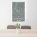 24x36 Pigeon Forge Tennessee Map Print Portrait Orientation in Afternoon Style Behind 2 Chairs Table and Potted Plant