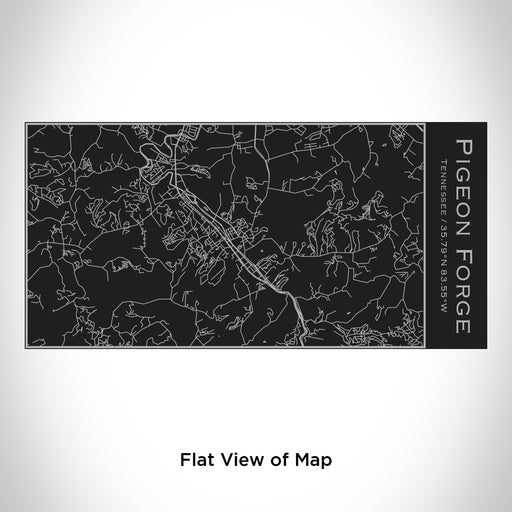 Rendered View of Pigeon Forge Tennessee Map Engraving on 17oz Stainless Steel Insulated Cola Bottle in Black