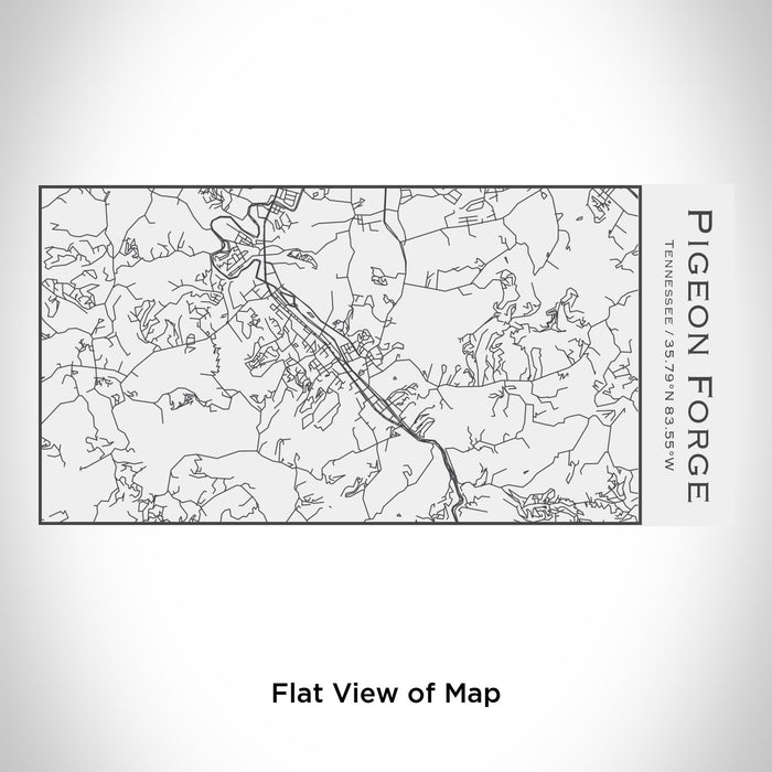 Rendered View of Pigeon Forge Tennessee Map Engraving on 17oz Stainless Steel Insulated Cola Bottle in White