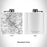 Rendered View of Pigeon Forge Tennessee Map Engraving on 6oz Stainless Steel Flask in White