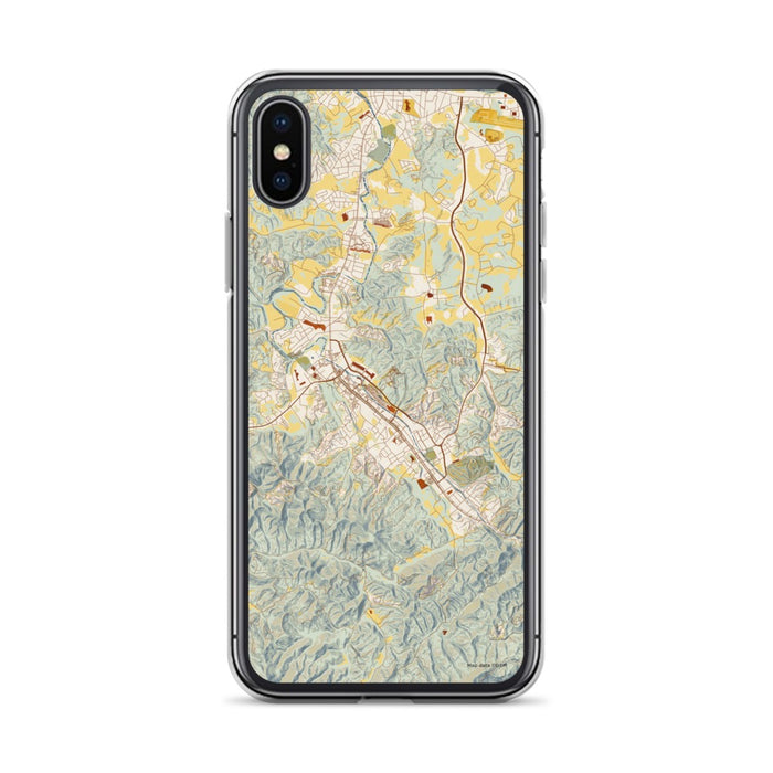 Custom Pigeon Forge Tennessee Map Phone Case in Woodblock