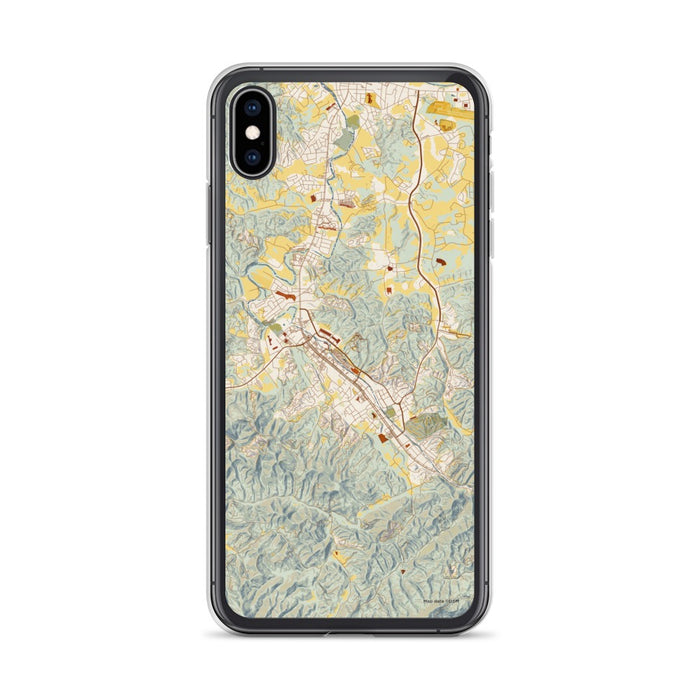 Custom Pigeon Forge Tennessee Map Phone Case in Woodblock