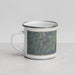 Left View Custom Pignut Mountain Virginia Map Enamel Mug in Afternoon