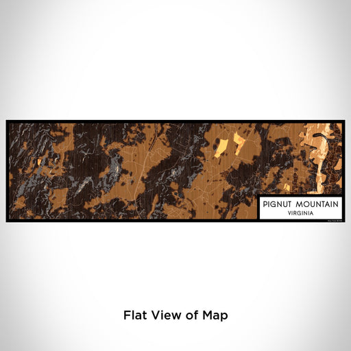 Flat View of Map Custom Pignut Mountain Virginia Map Enamel Mug in Ember