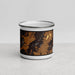 Front View Custom Pignut Mountain Virginia Map Enamel Mug in Ember