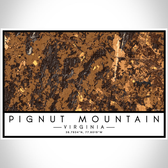 Pignut Mountain Virginia Map Print in Ember — JACE Maps