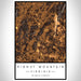 Pignut Mountain Virginia Map Print Portrait Orientation in Ember Style With Shaded Background