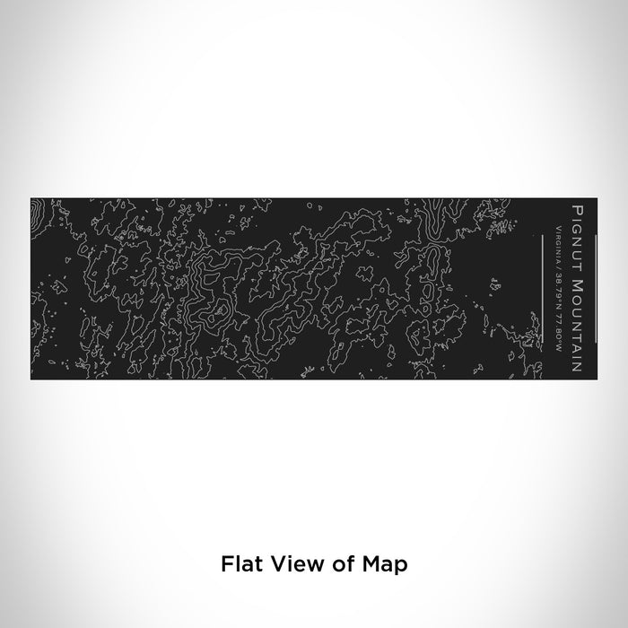 Rendered View of Pignut Mountain Virginia Map Engraving on 10oz Stainless Steel Insulated Cup with Sliding Lid in Black